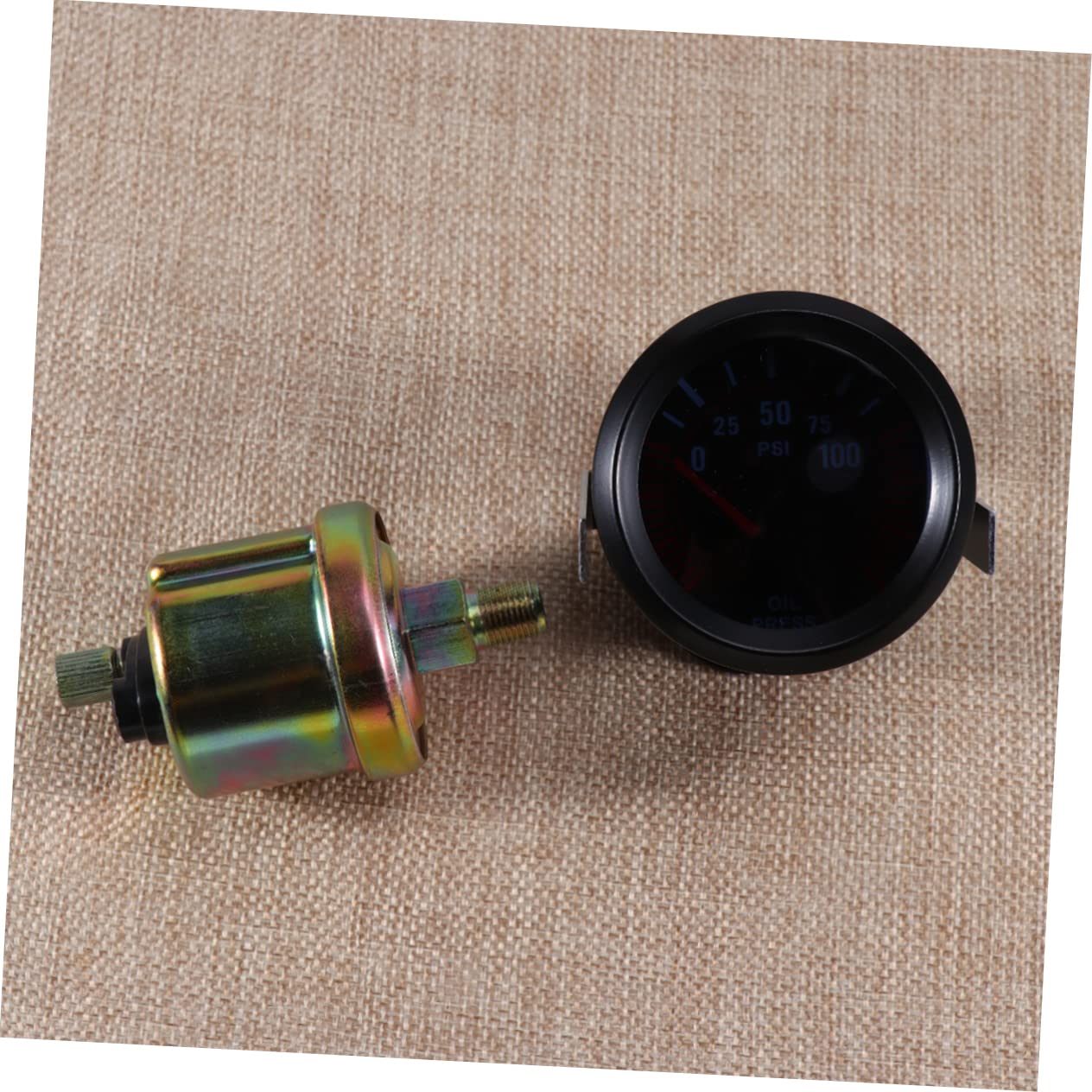 Zerodeko 12v Oil Pressure Gauge for Automotive High Sensitivity Digital Fuel Tester for Car Modification and Monitoring Engine Performance