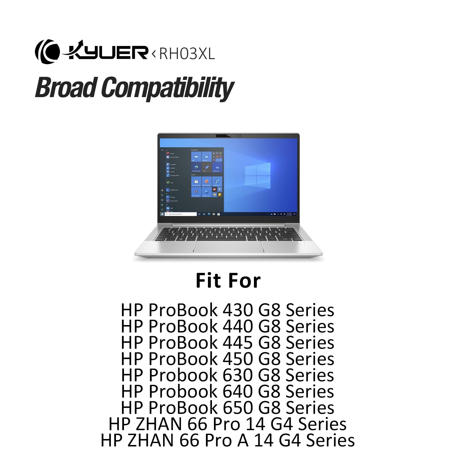 11,4V 45Wh RH03XL laptop batterij voor HP ProBook 430 440 445 450 630