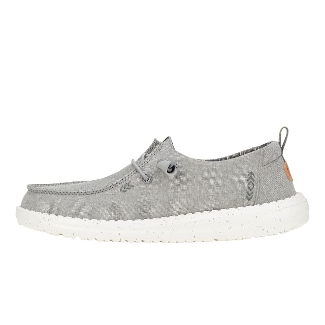HEYDUDE HEYDUDE Women's Wendy Chambray Grey Size 11, Women’s Shoes, Women’s Slip-on Loafers, Comfortable & Light-Weight