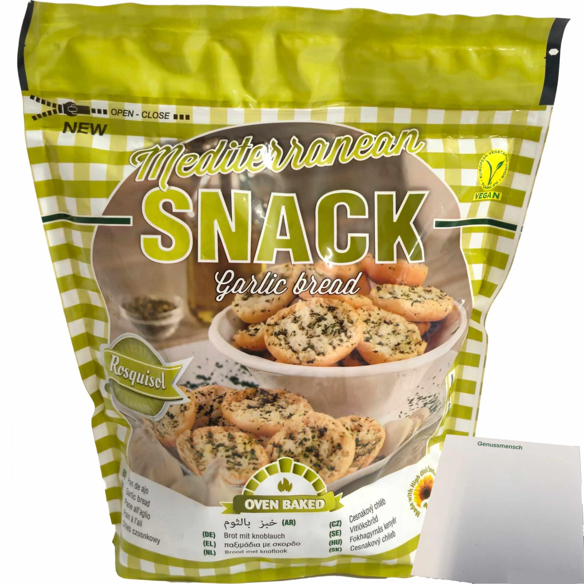 usy Bundle für Valentina Pan con AJO Geröstetes Brot mit Knoblauch und Petersilie (150g Packung) + usy Block