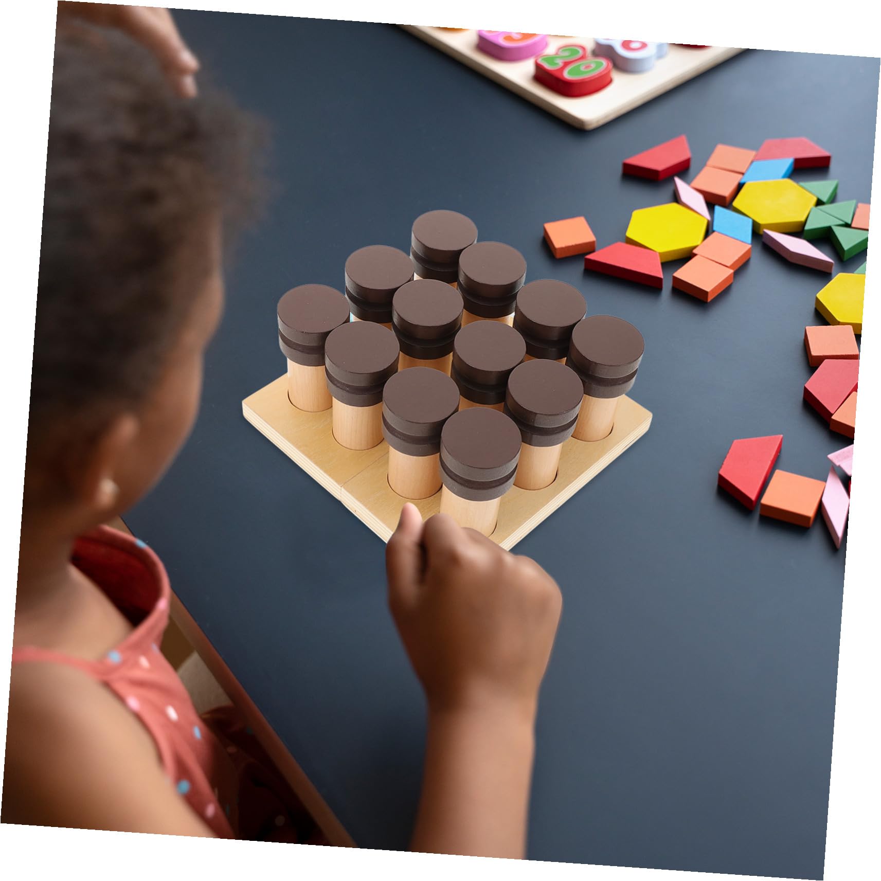 Gioco Montessori Olfattivo in Legno con Bordi Lisci, Set Sensoriale Creativo per Sviluppo Cognitivo e Gioco Educativo la Prima Età