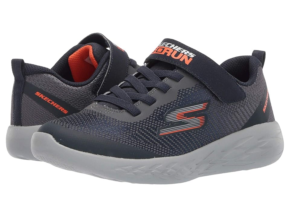 

SKECHERS KIDS Go Run 600 (Little Kid/Big Kid) (Navy/Charcoal) Boy's Shoes, Blue