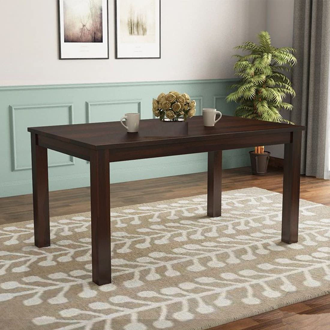 Mojave Decor Tim Sheesham Wood 6 Seater Dining Table Only for Dining