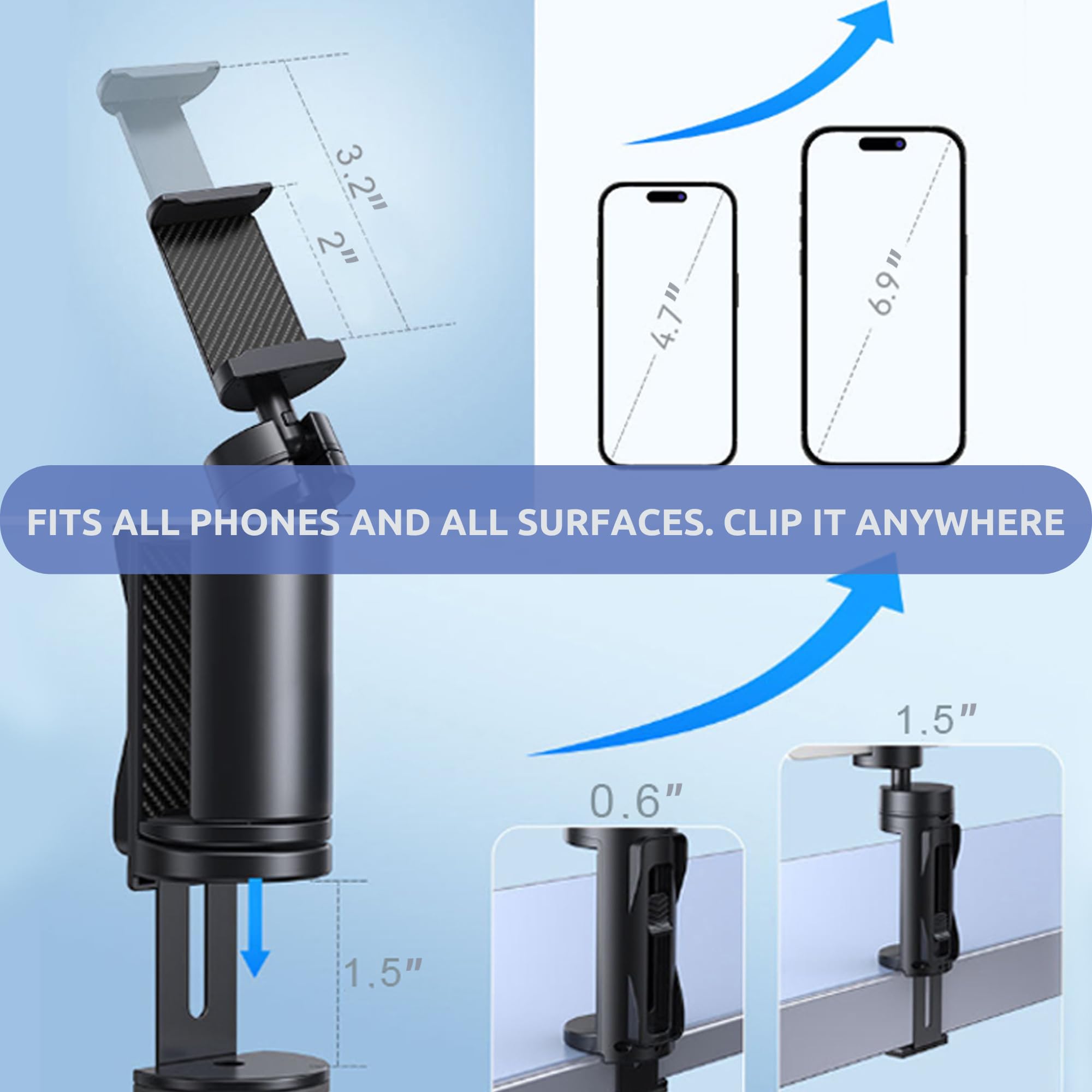 2 Stück Flugzeug-Handyhalterung, Reisezubehör, universelle Handfreie Handy-Ständer, Halterung für Flugzeug, Tisch, Sitz, Schreibtisch, Kreuzfahrt, Auto und Flug, Mini-Größe für Urlaub, iPhone, Samsung