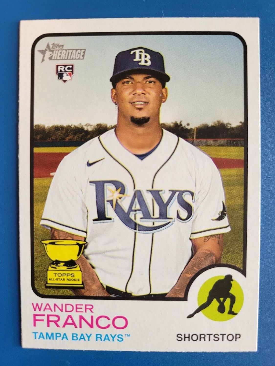 Wander Franco 2022 TOPPS HERITAGE ROOKIE RC #347 TAMPA BAY RAYS! - Baseball Slabbed Rookie Cards