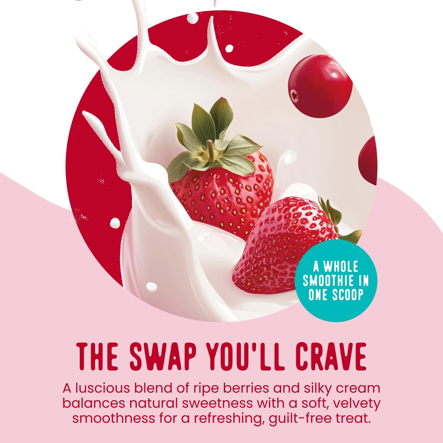 FlavCity Grass Fed Whey Protein Powder - Berries & Cream - 25g Protein & 10g Collagen - Made with Organic Strawberries & Coconut Milk - Gluten Free & No Added Sugars (20 Servings) - Image 2