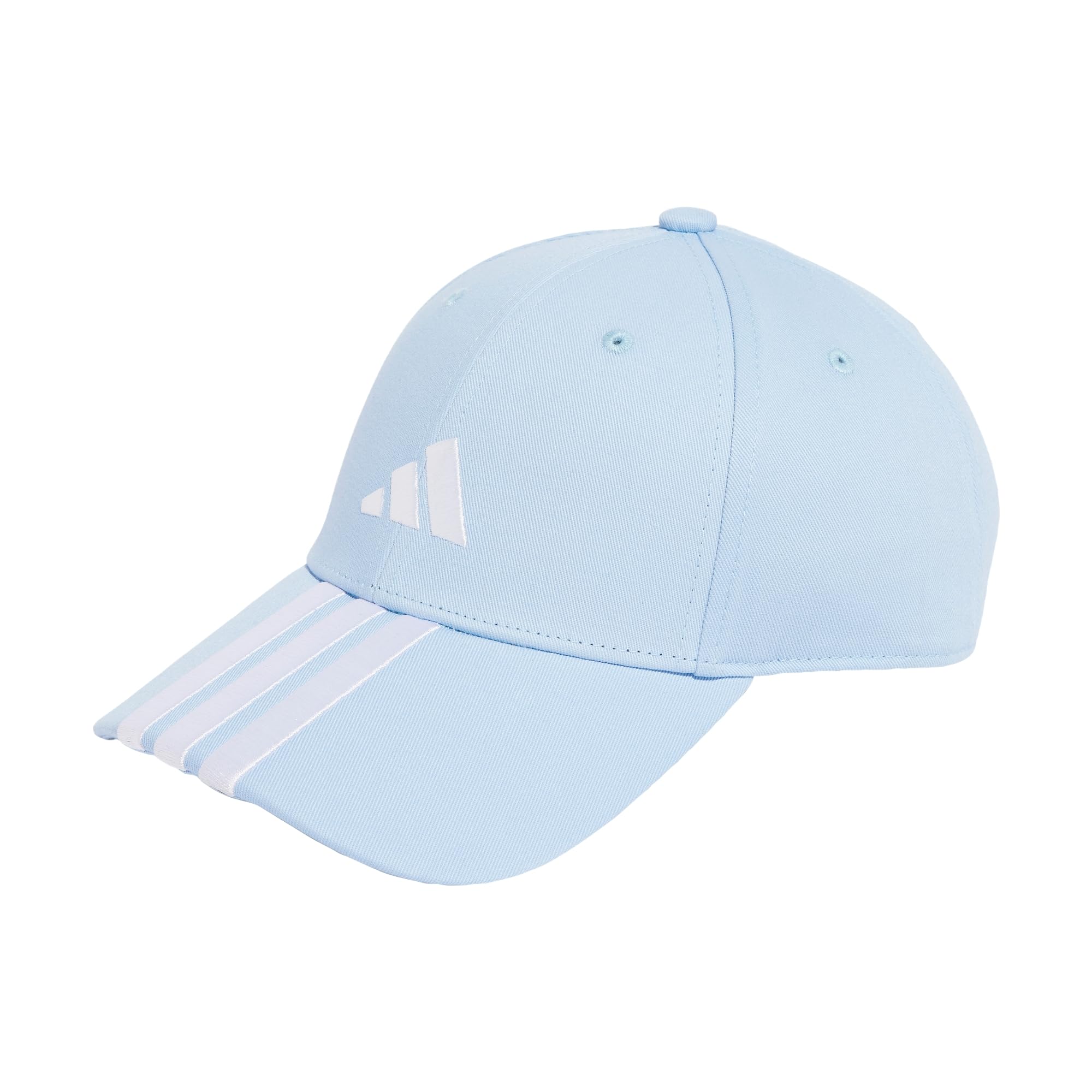adidas Unisex Bball 3S New Logo Hat, Glow Blue/White, S-M