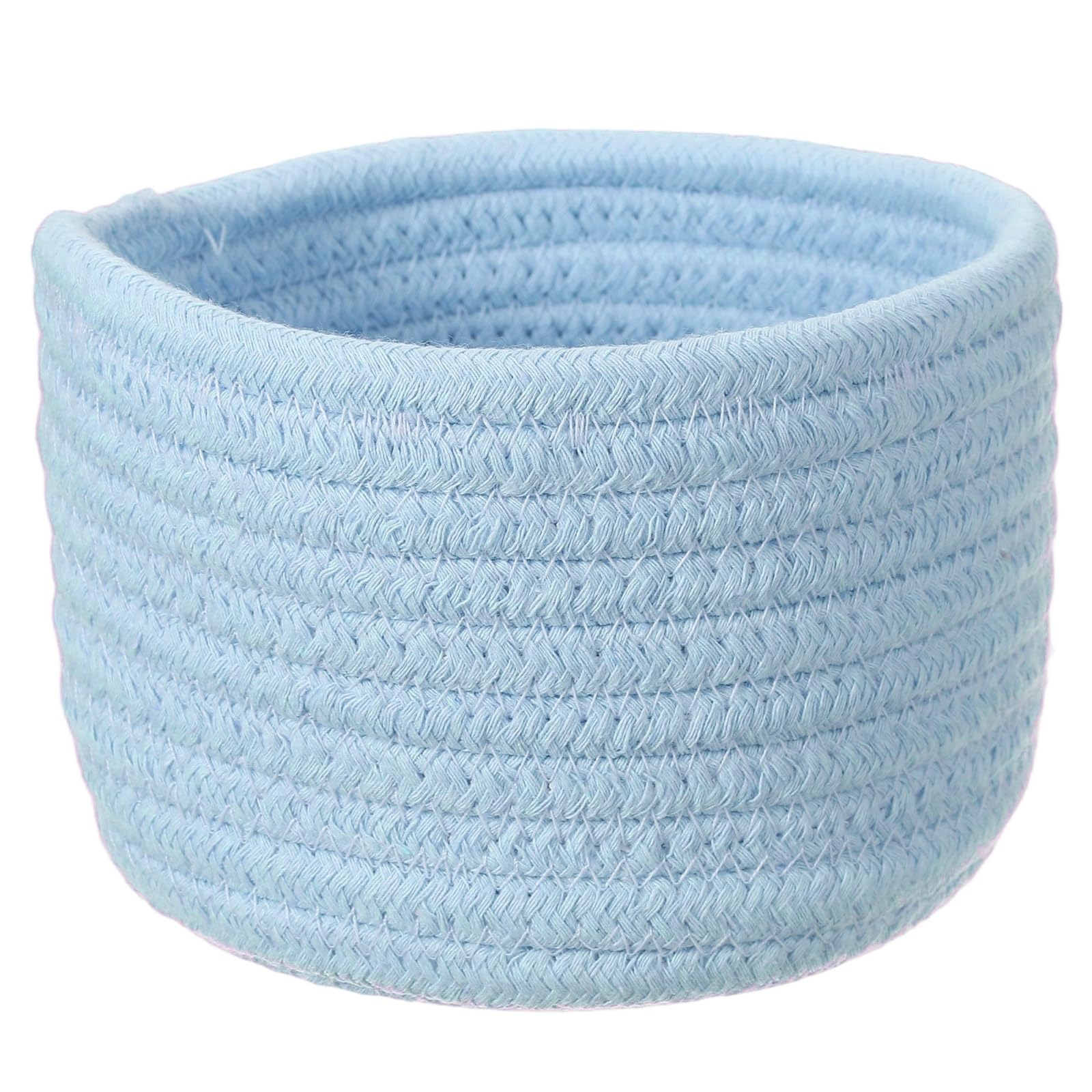 Panier en corde de coton bleu pour organiser la chambre d'enfant avec douceur