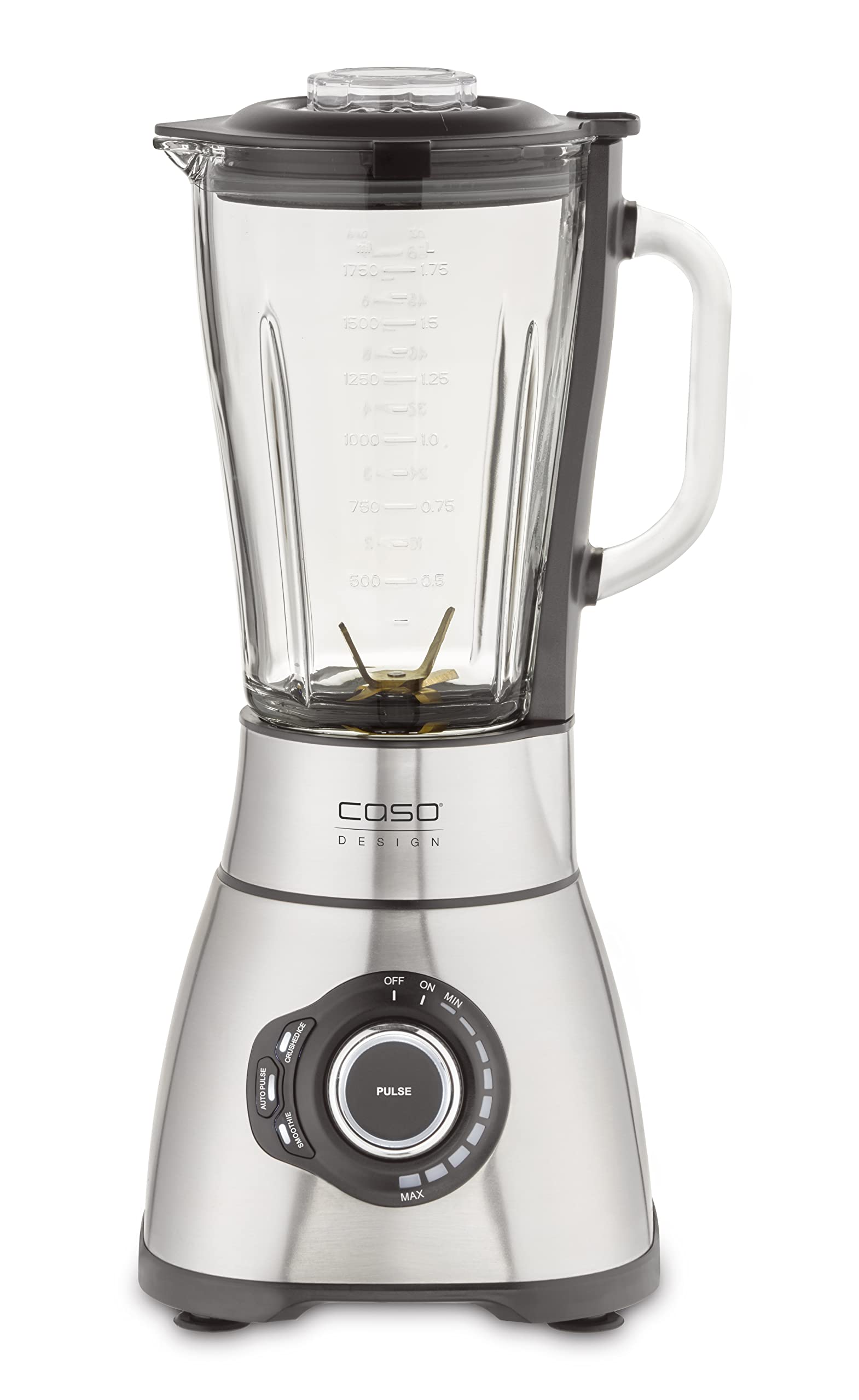 CASO B 1800 blender PowerBlender, blender, idealny do koktajli mlecznych, owsianek dla niemowląt itp., silnik 1800 W, duży dzbanek blendera (1,75 l), obudowa ze stali nierdzewnej, zwycięzca testu w