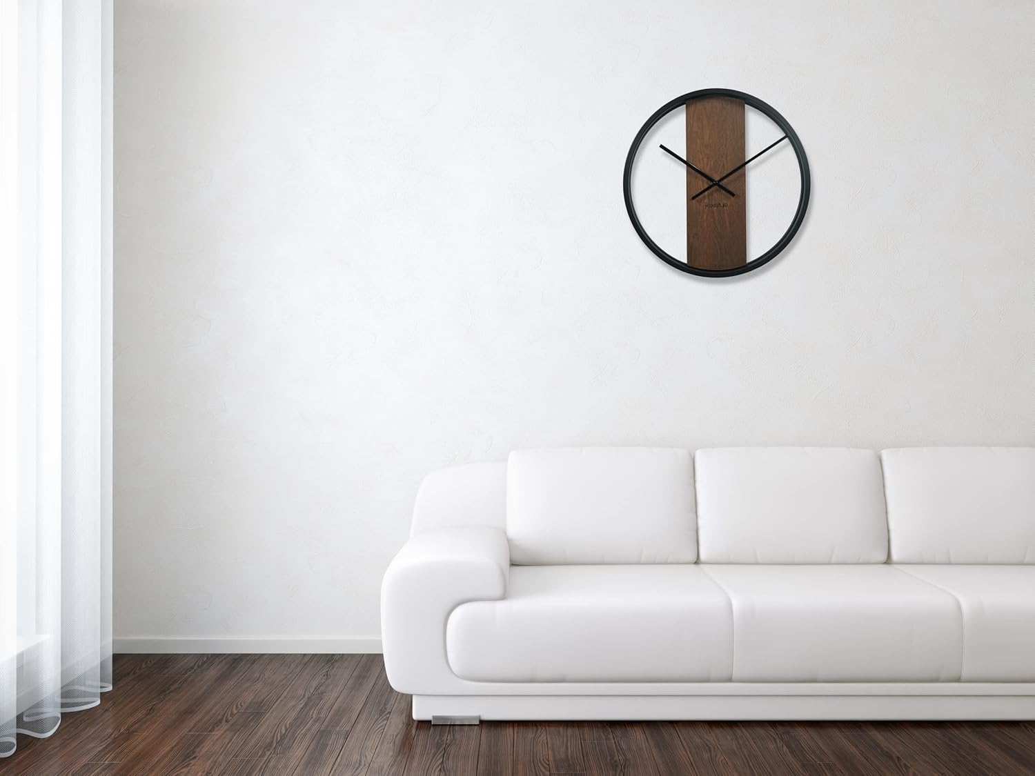 Wall Clock, Metal, Black, 50cm 80cm