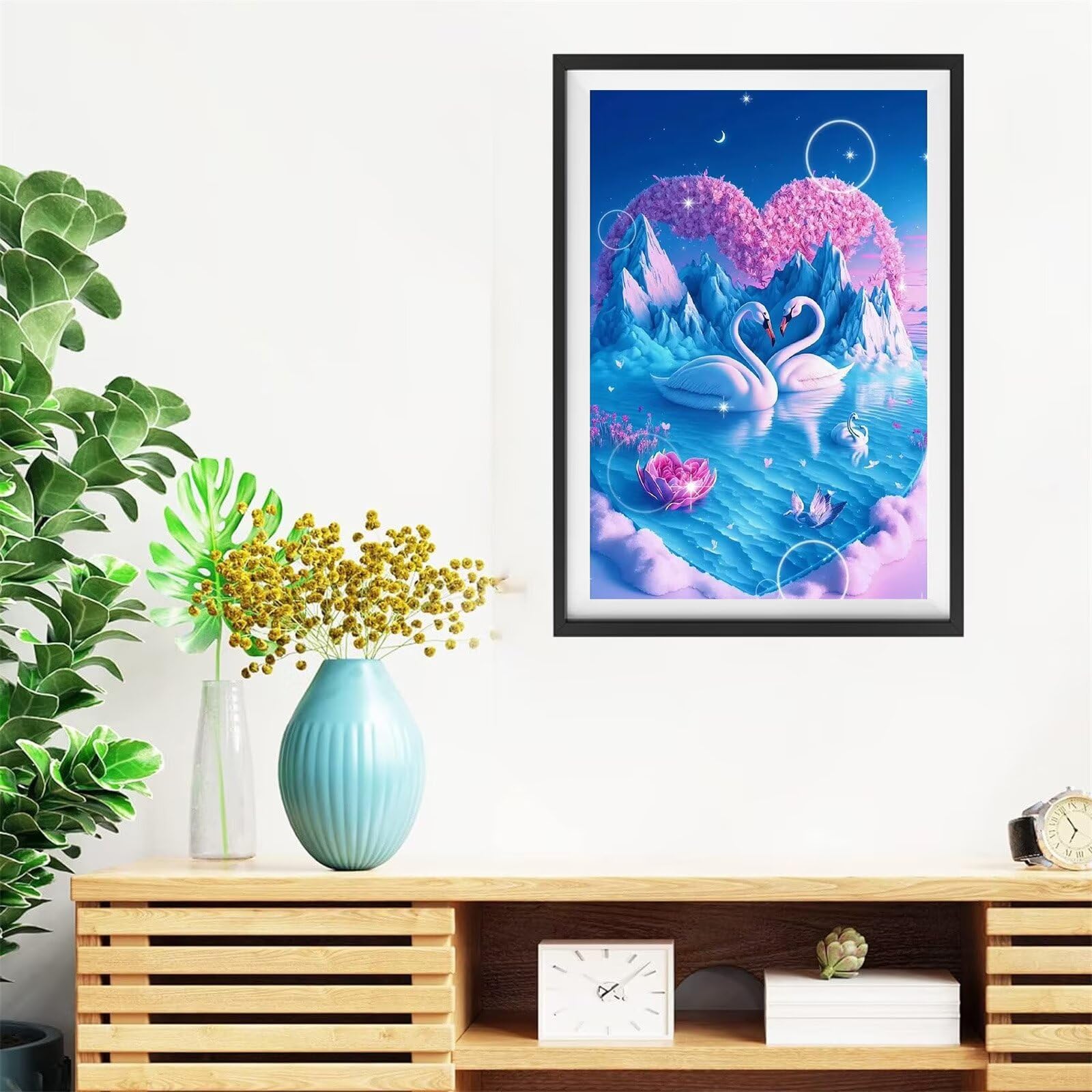 5D Zwaan Diamond Painting Volwassenen, Diamond Painting 5D Zwaan Diamond Painting Volwassenen, Diamond Painting
