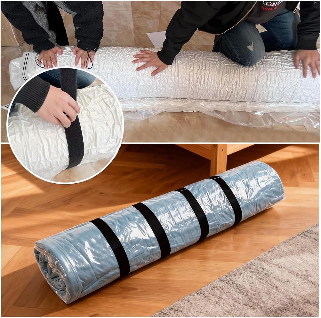 Mattress Vacuum Storage Bag for Moving Vacuum Seal Compression Bag with Straps for Memory Foam and Latex (Full/Queen Size) - Image 5