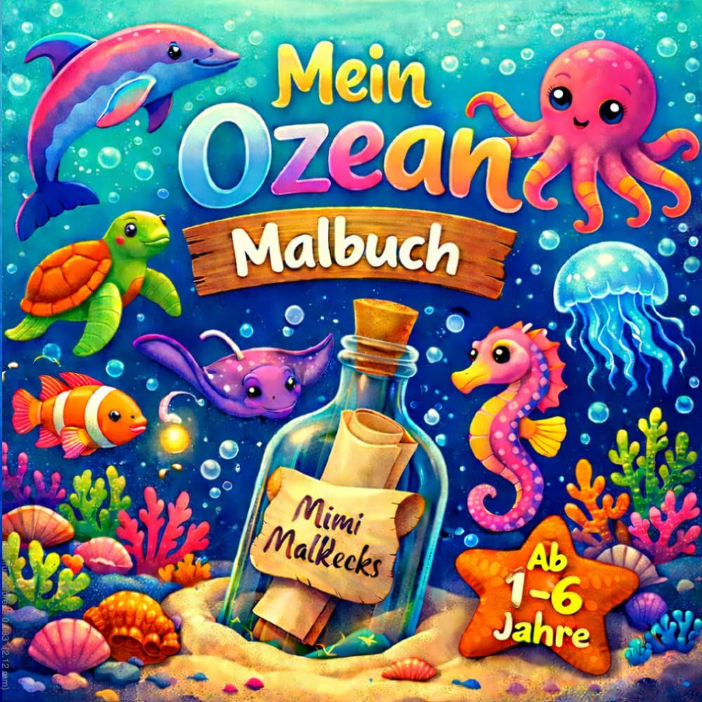Mein Ozean Malbuch: Ab einem Jahr