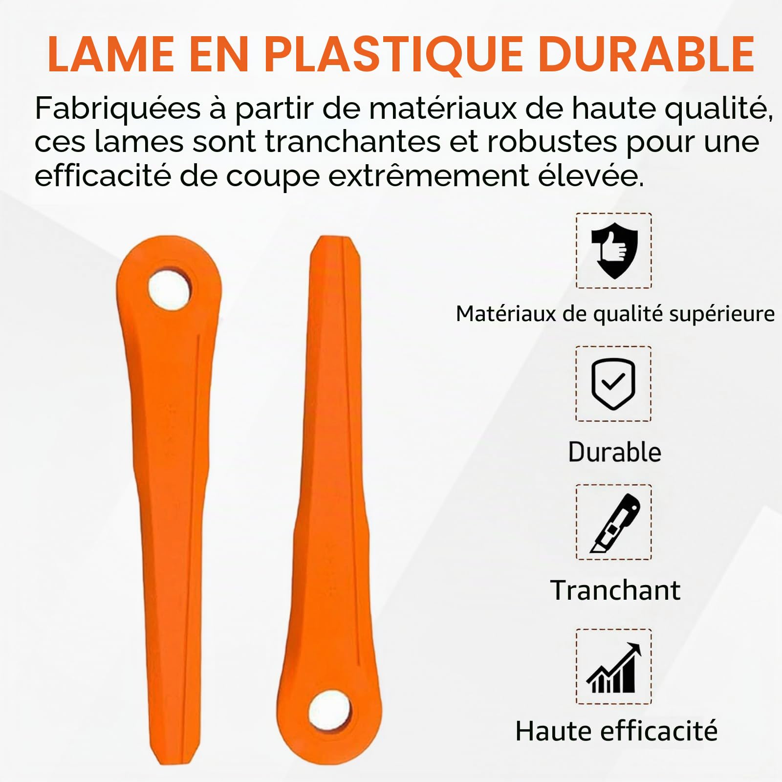 4006‑710‑2137 PolyCut 6‑2 Tête de débroussailleuse avec 10 lames et tige de montage, compatible avec Stihl FS38 FS40 FS45 FS50 FSA60 FSA86, système de coupe à double lame pour pelouse et jardin