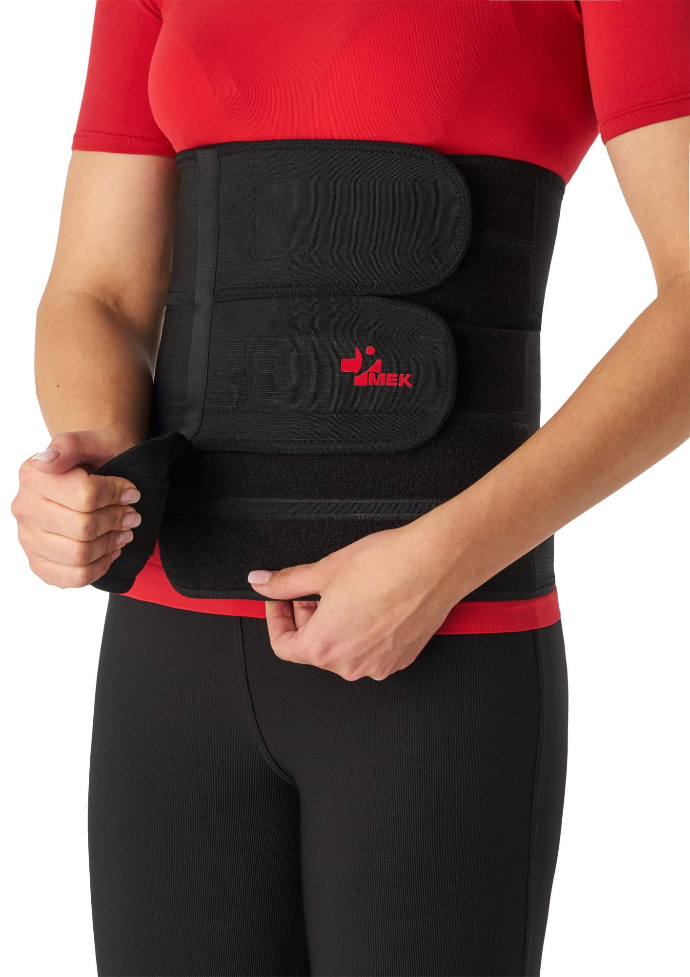 MEK Medizinische Bauchbandage nach OP & bei Bauchwandbruch | CE-Zertifiziertes Medizinprodukt mit 3-Panel-Design | Stützender Bauchgurt, Atmungsaktiv (2XL 110-120 cm)