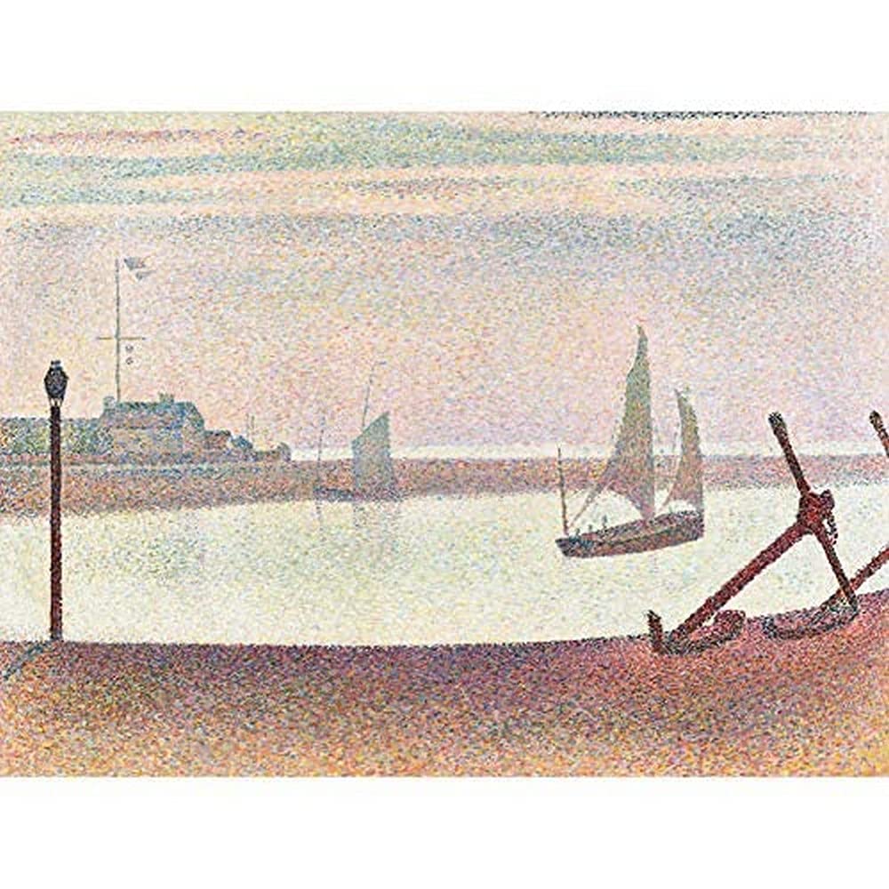 Georges Pierre Seurat The Channel At Gravelines Evening Unframed Wall Art Print Poster Home Decor Premium