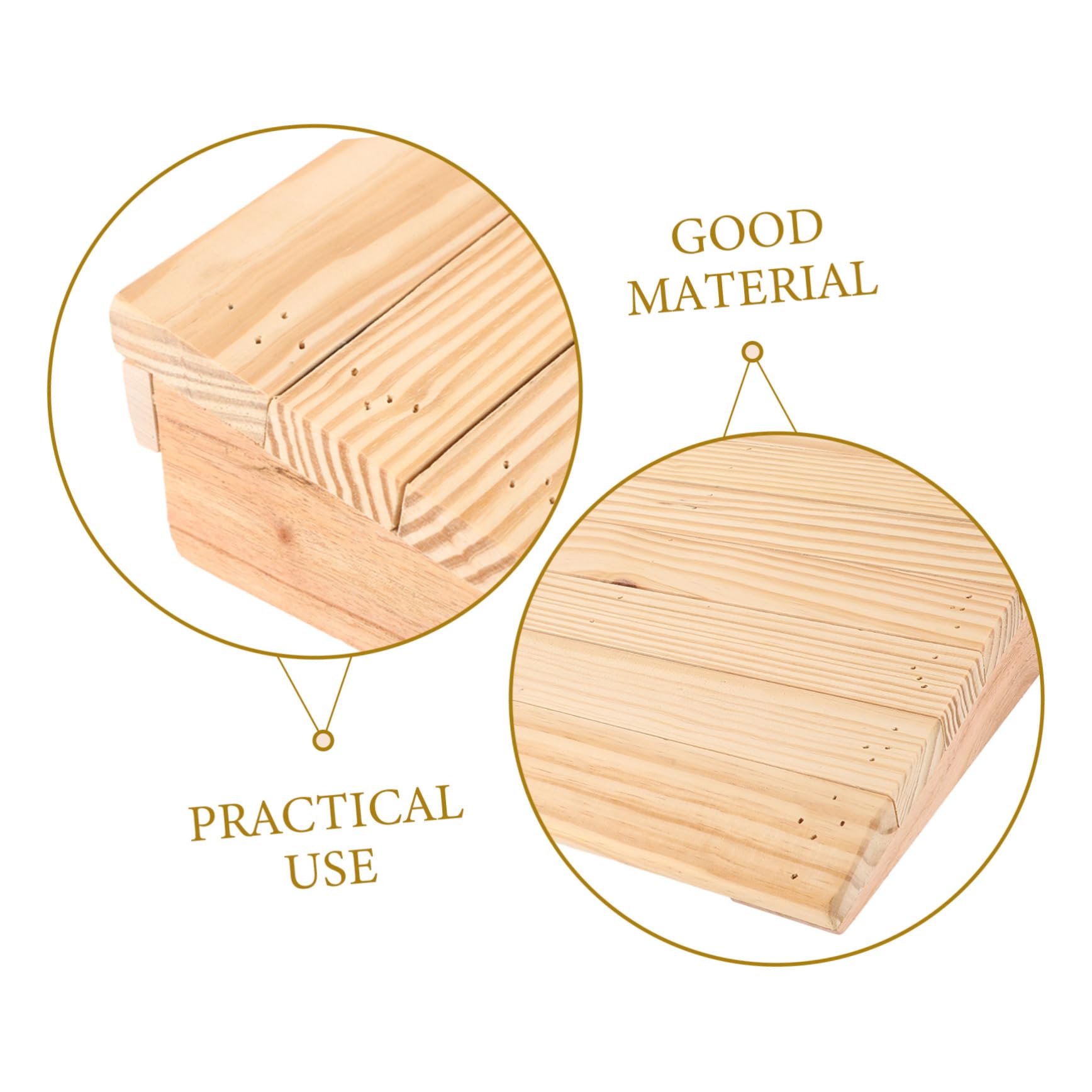 Alipis Rampa De Umbral De Madera Maciza 25,8x30x7 Cm Antideslizante para Sillas De Ruedas y Robots Aspiradores Uso Doméstico Portátil