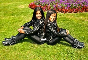 Kids Jackets Girls Designer's 100% Leather Jacket Zip Up Biker Coats (1-13Years)
