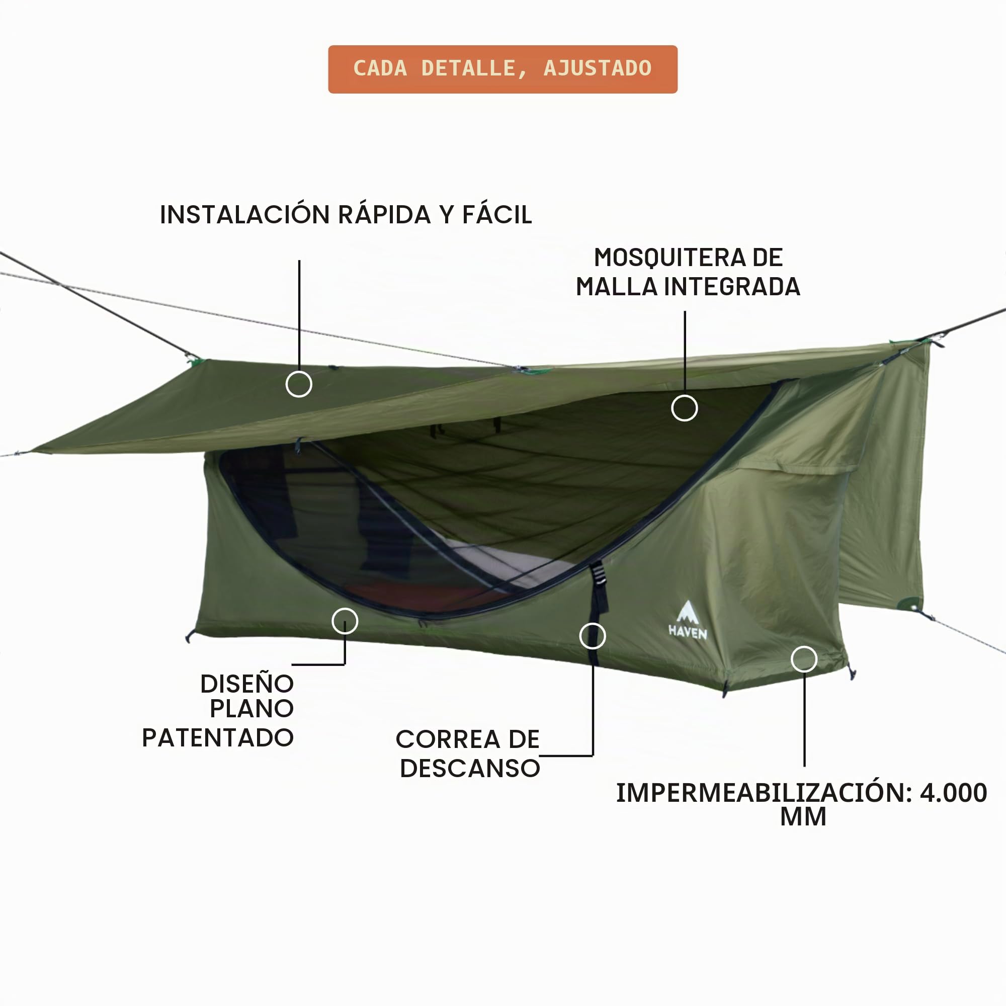Tienda Haven con Almohadilla Aislante