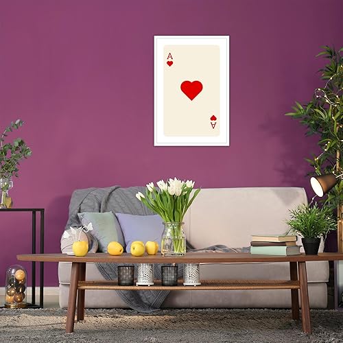 Miniatura 5 de Dcvjiy Póster rojo de Ace Of Hearts de moda retro de cartas de juego en lienzo, arte de pared, impresiones estéticas bonitas, pintura moderna y
