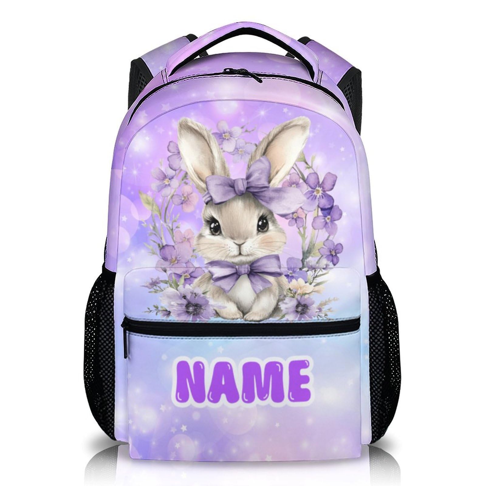 DREAMUGIFT Kids Backpacks, Custom Rabbit Backpack for Girls 3-8, Gift for Kids Back to School, Casual Elementary Kindergarten Bookbag for Travel