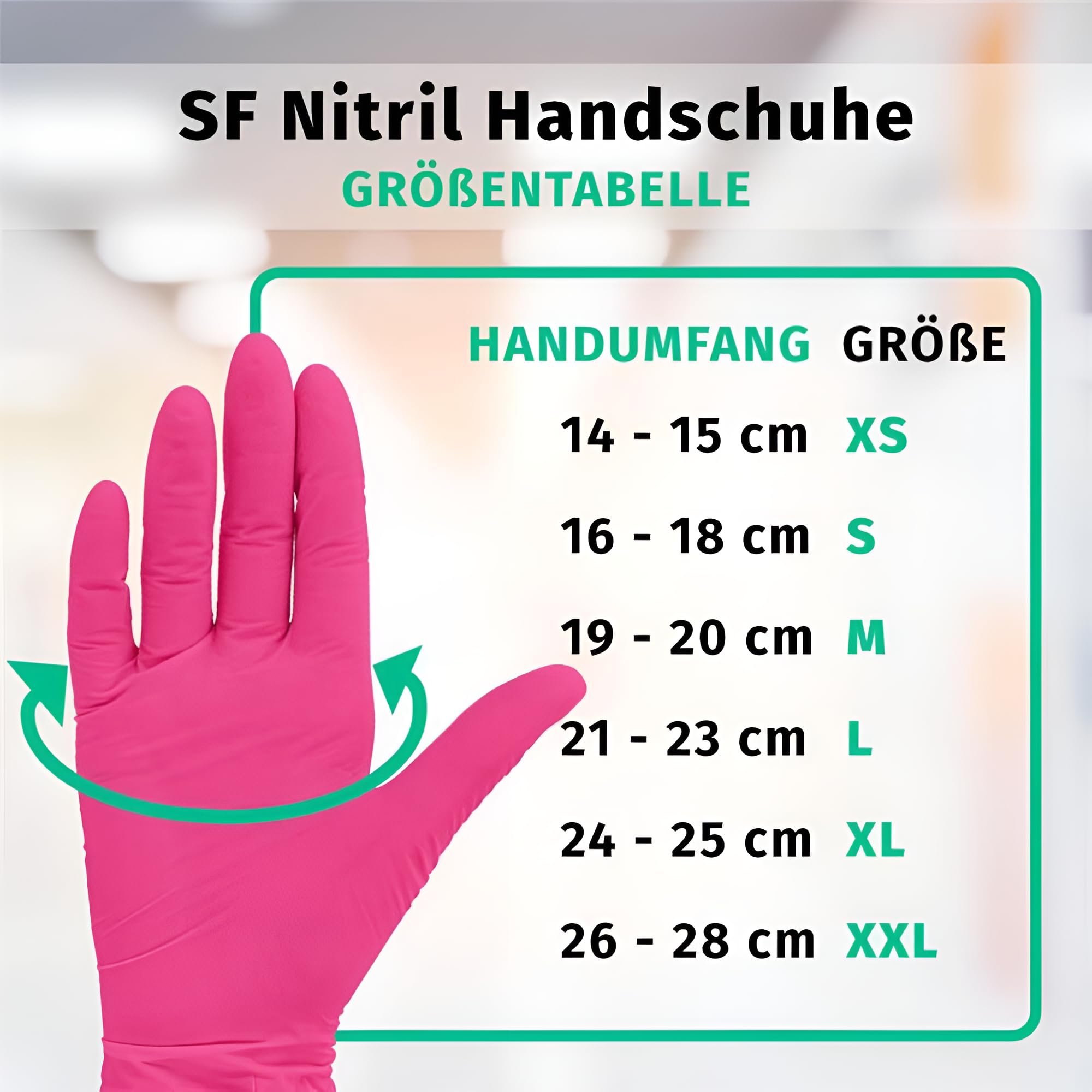 SF Gants nitrile magenta M – 1000 (10x100) gants jetables, non poudrés, sans latex, résistants, pour la cuisine, l’usage médical, le ménage, la mécanique, le tatouage, la coiffure, l’usage alimentaire
