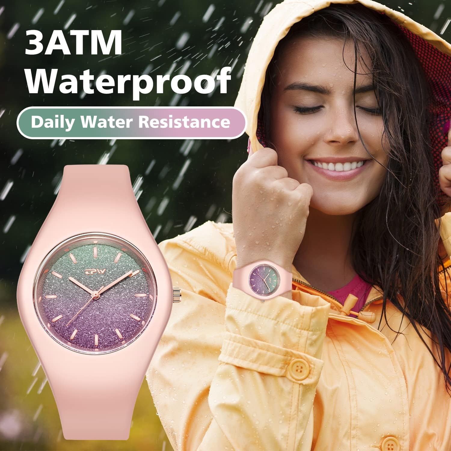 Womens Watch Easy Reader Round Quartz Analog Wrist Watch for Women