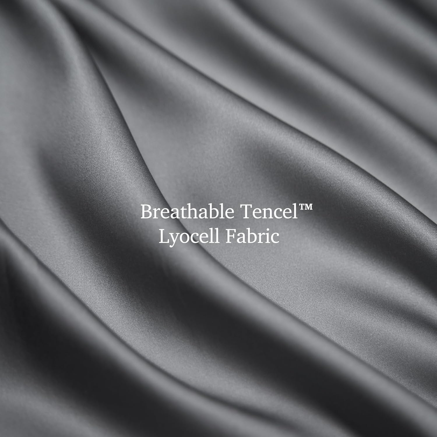 Hotel Grand Tencel Lyocell Summer Cooling Comforter Silk 300 Thread Count Tencel Cover Cooling Blanket for Hot Sleepers Full/Queen Size (Grey, 90"x90", Packed with Pillowcase)