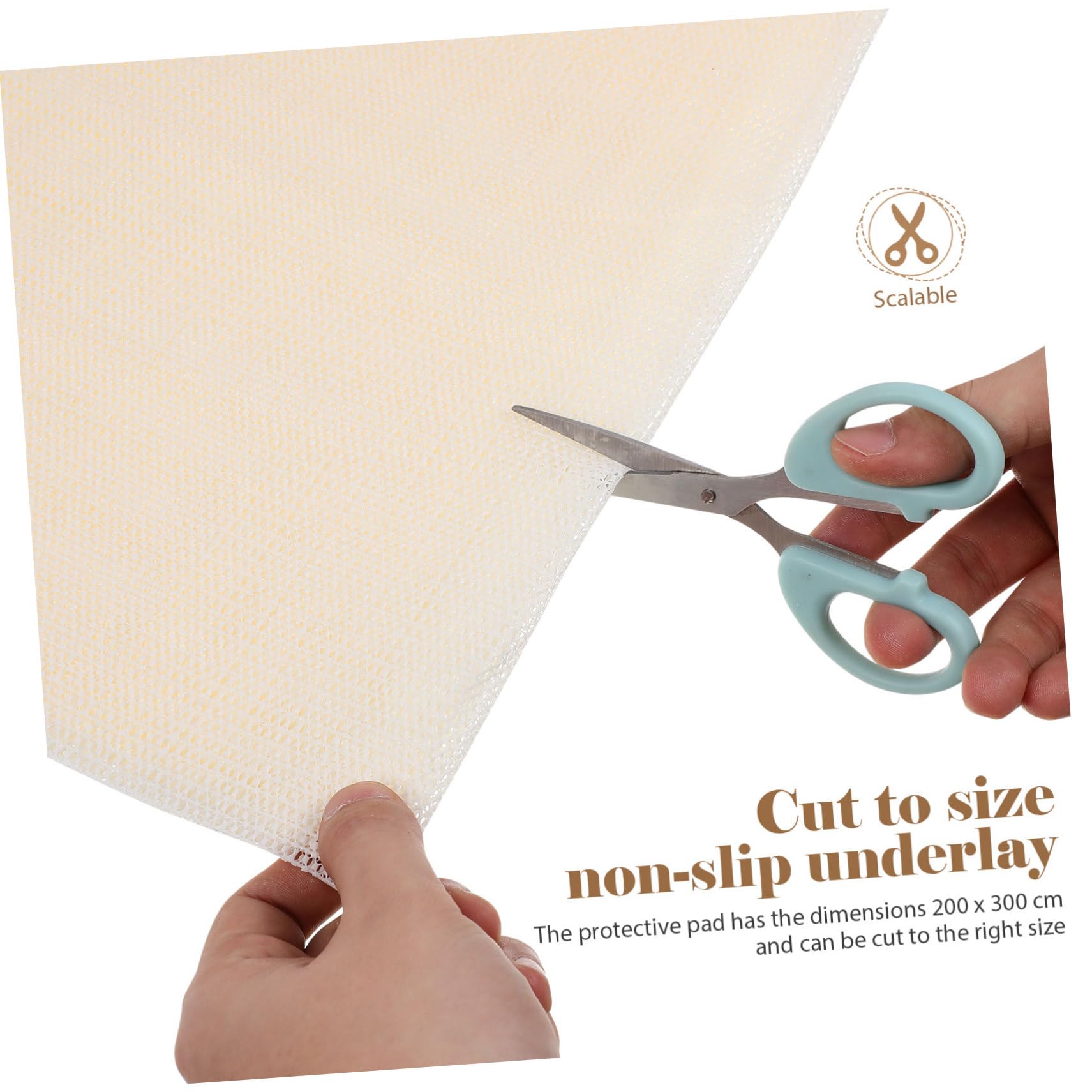 SOIMISS Tapis Antidérapant 200x300 Cm en PVC Blanc pour Tapis