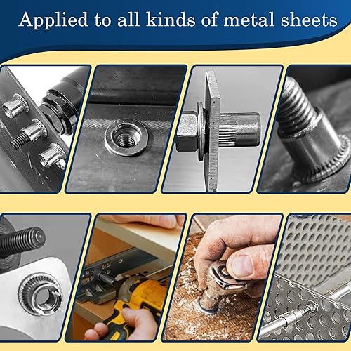 Miniatura 5 de Tuerca de remache UNC de 1/2 ''-13, 10 piezas de acero inoxidable 304 cabeza plana remache roscado inserto Nutsert