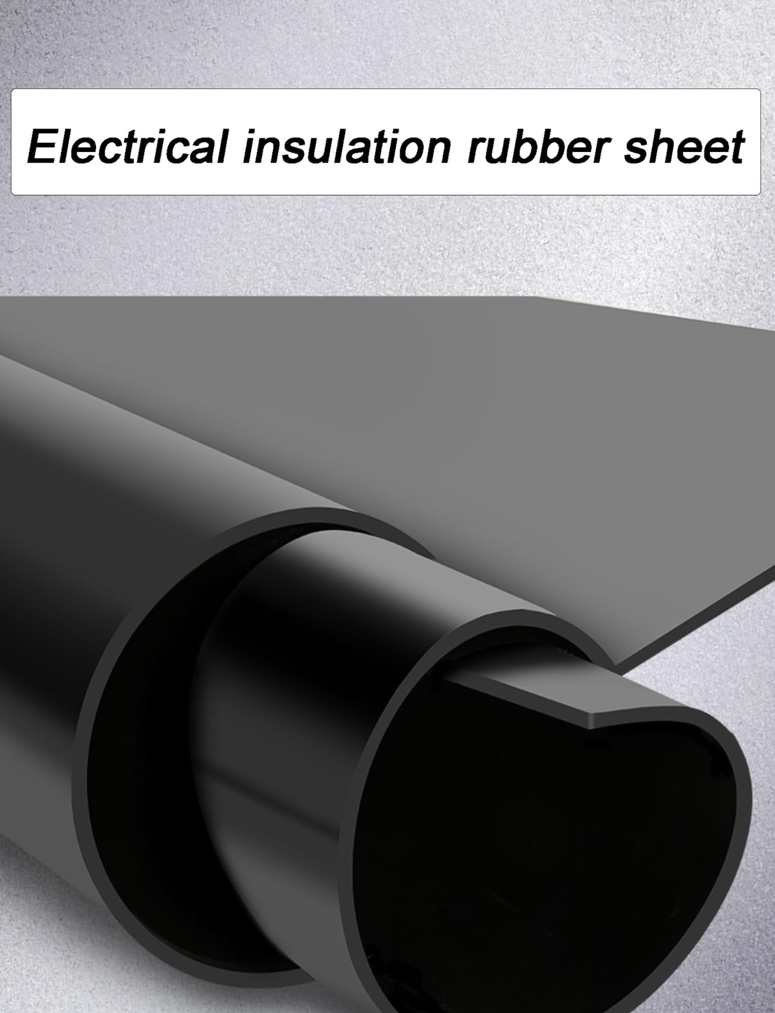 Tapete Aislante de Caucho dieléctrico de Alta Resistencia - Tapete de Seguridad eléctrica Industrial para subestaciones, 20 x 100 x 0,2 cm, Negro, Duradero, con protección contra descargas e