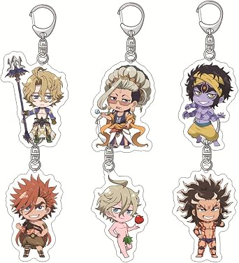 ISaikoy Set of 6 Anime Record of Ragnarok Acrylic Keychain Double Side Pendant Keyring C