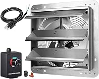 Vista 9 de Simple Deluxe Extractor de 12 pulgadas, funcionamiento silencioso y construcción duradera, ideal para el hogar, oficina, garaje y cobertizo