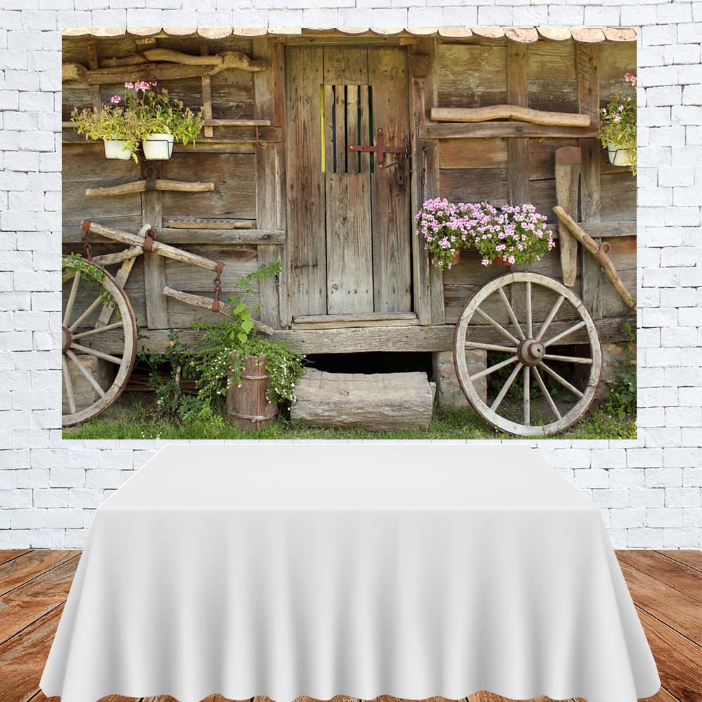 Amazon.com : Lofaris Spring Rustic Wood Barn Door Backdrop