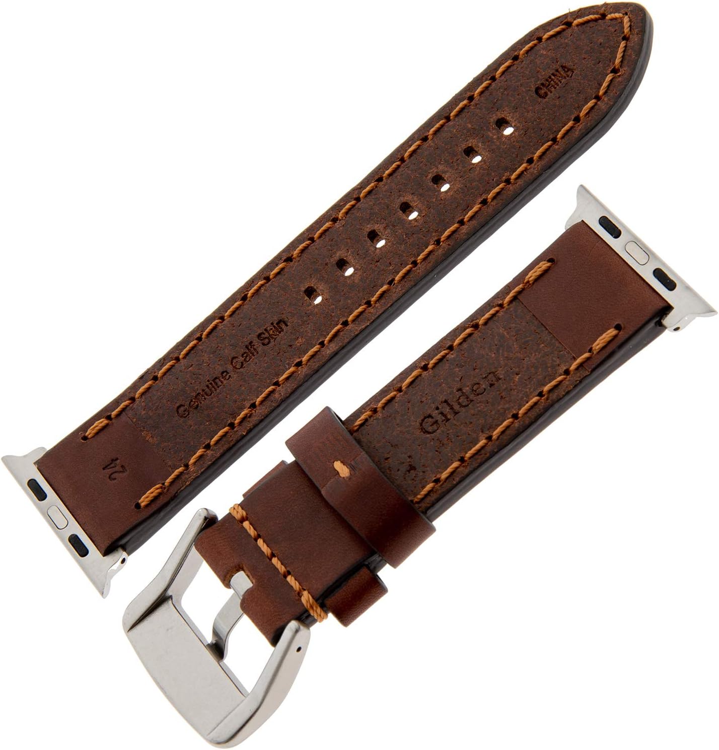 Gilden Sport Calfskin Leather Watch Strap TS62-SMART, fits Apple Apple Watch