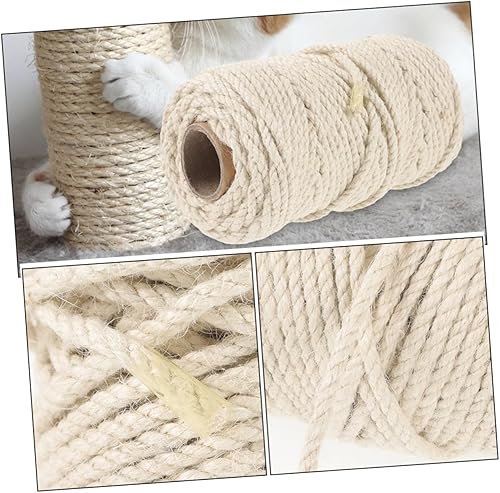 Miniatura 7 de minkissy 3 Rolls Cat Climbing Rope Cat Scratcher Rope Multi-Function Scratching Rope Cat Tree Rope Cat Supply Multi-Function Rope DIY Rope Sisal