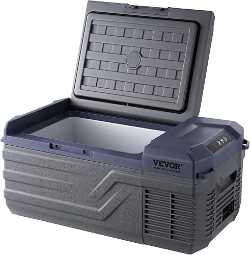 Miniatura 9 de VEVOR Refrigerador de coche de 12 voltios, congelador portátil de zona única de 15 L, rango ajustable de -4-68, 1224V DC y 100-240V AC para