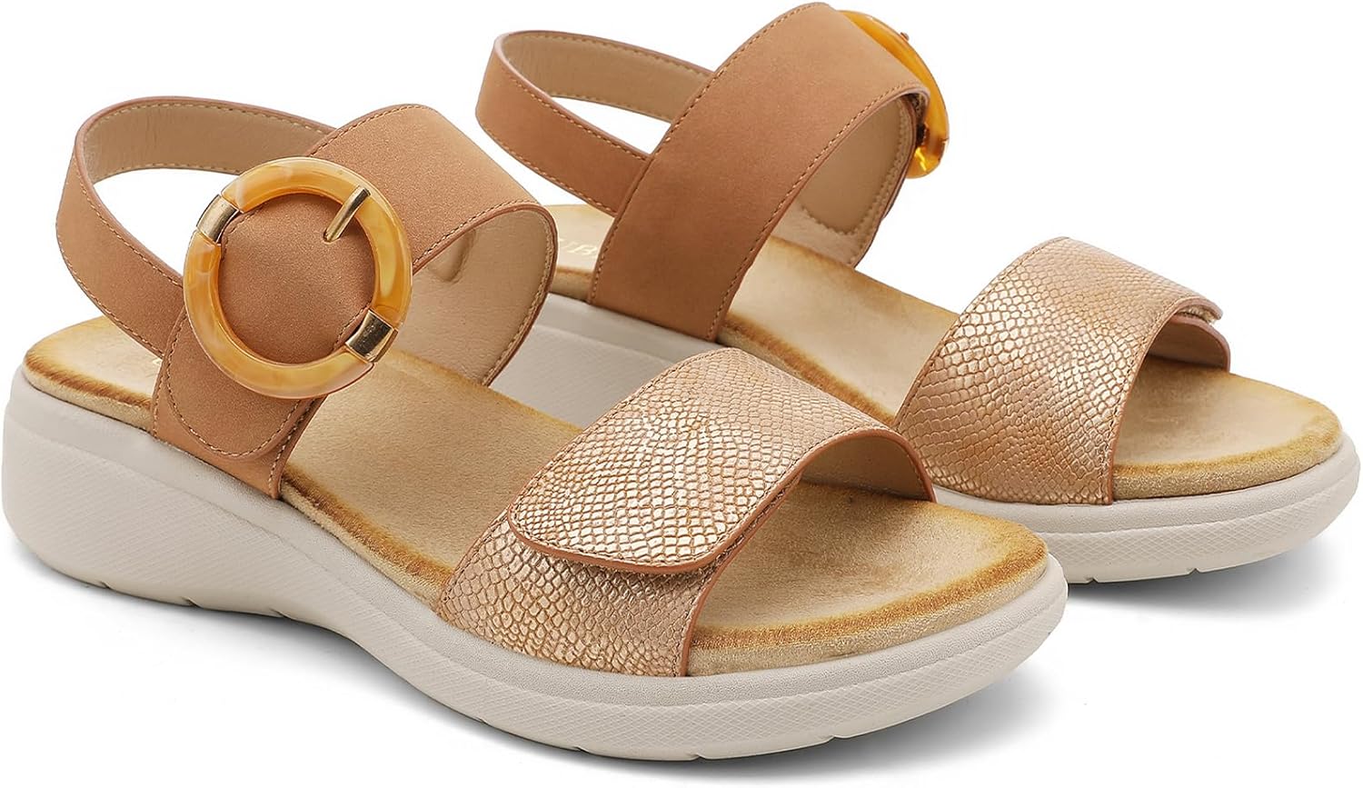 UBFEN Womens Walking Sandals With Arch Support Open Toe Comfy Casual Wedge Summer Shoes - Image 6