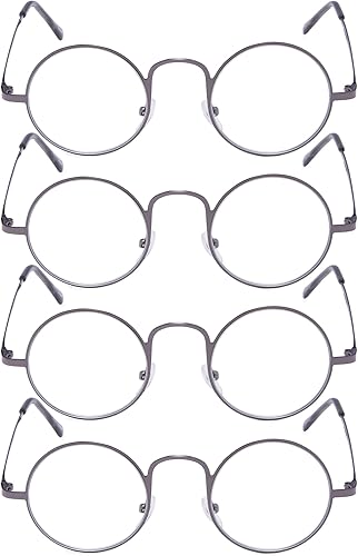 Miniatura 4 de GUD 4 pares de anteojos de lectura redondos para mujeres y hombres