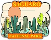 Vista 1 de Saguaro National Park Arizona USA - Imanes para refrigerador, productos de madera 3D, resistentes a la fricción, recuerdos de viaje, decoración