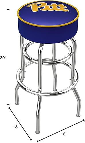 Miniatura 26 de L7C1-4" Georgetown Asiento Cojín con Doble Anillo Base Cromada Taburete Giratorio por The Holland Bar Stool Company 2-L7c1,L7c1,Púrpura,Rojo -,Verde