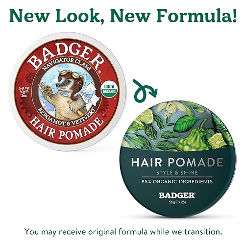 Miniatura 3 de Badger - Pomada para el cabello, orgánica certificada, pomada para el cabello de sujeción media con gran brillo, aceites esenciales, pomada para el