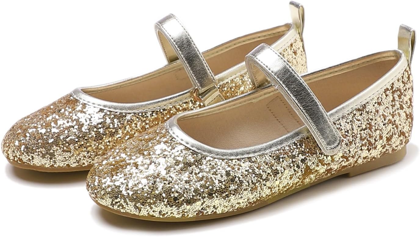 Gold Glitter Loop Maryjane