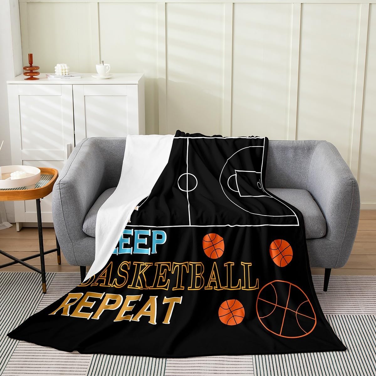 Erosebridal Golf Clubs Throw Blanket Queen 90x90 Inch Sofa Bed Couch Decor,Golf Lovers Sports Fleece Blanket for Kids Teens Adults,Balls Sport Game Flannel Blanket,Blue and White Bed Blanket