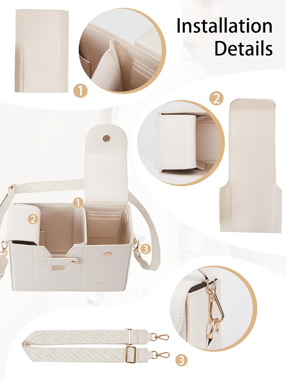 Water Bottle Purse Cup Holder Bag, Purse with Water Bottle Pocket, Bag for Tumbler, Portable Crossbody Cup Carrier