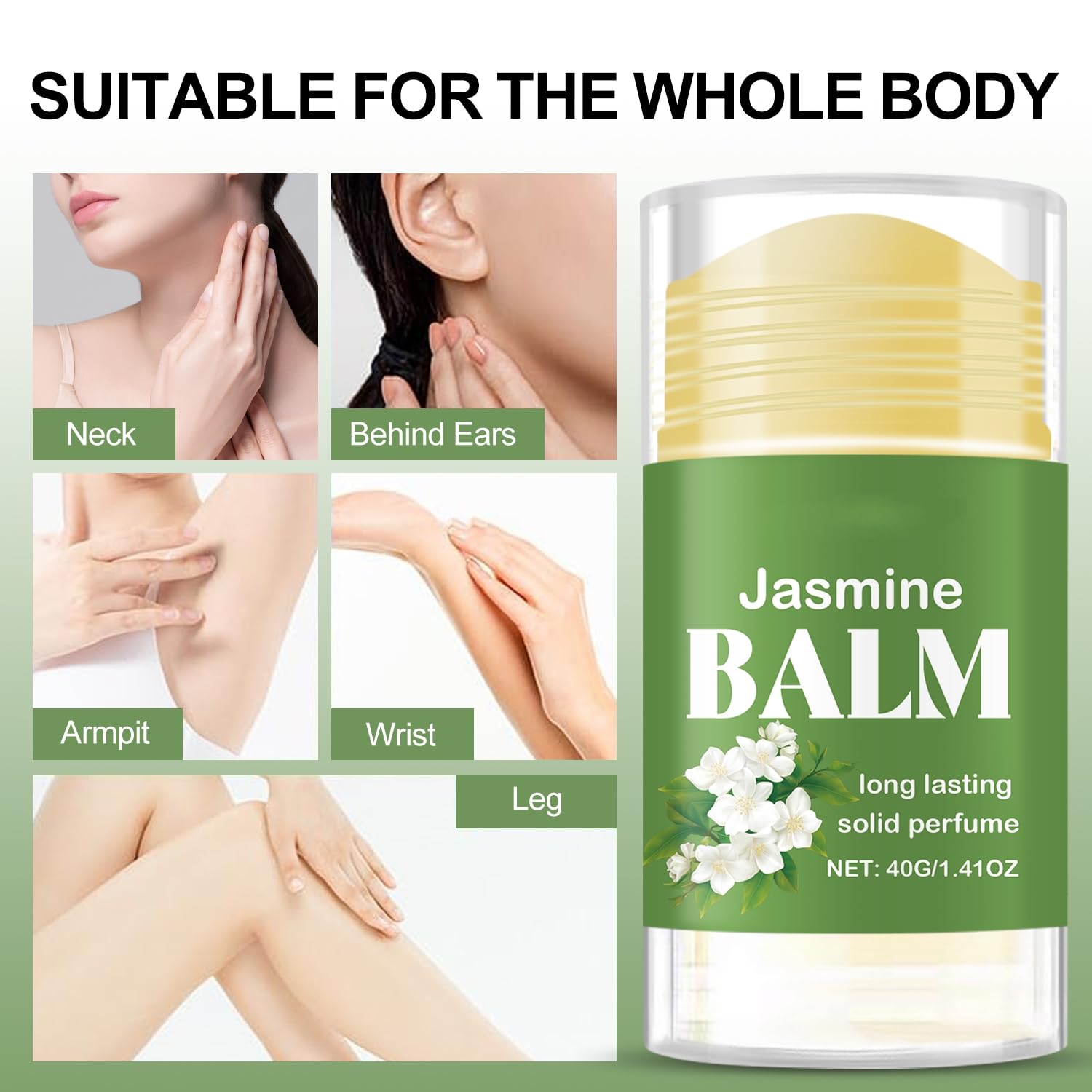 Solidny balsam zapachowy jaśminowy, przenośny solidny balsam zapachowy, do dymu soli/odświeżający i trwały, ba/ume zapach/solidna konsystencja, naturalne składniki baum/e pa/wędzone so/lide (5 szt.)