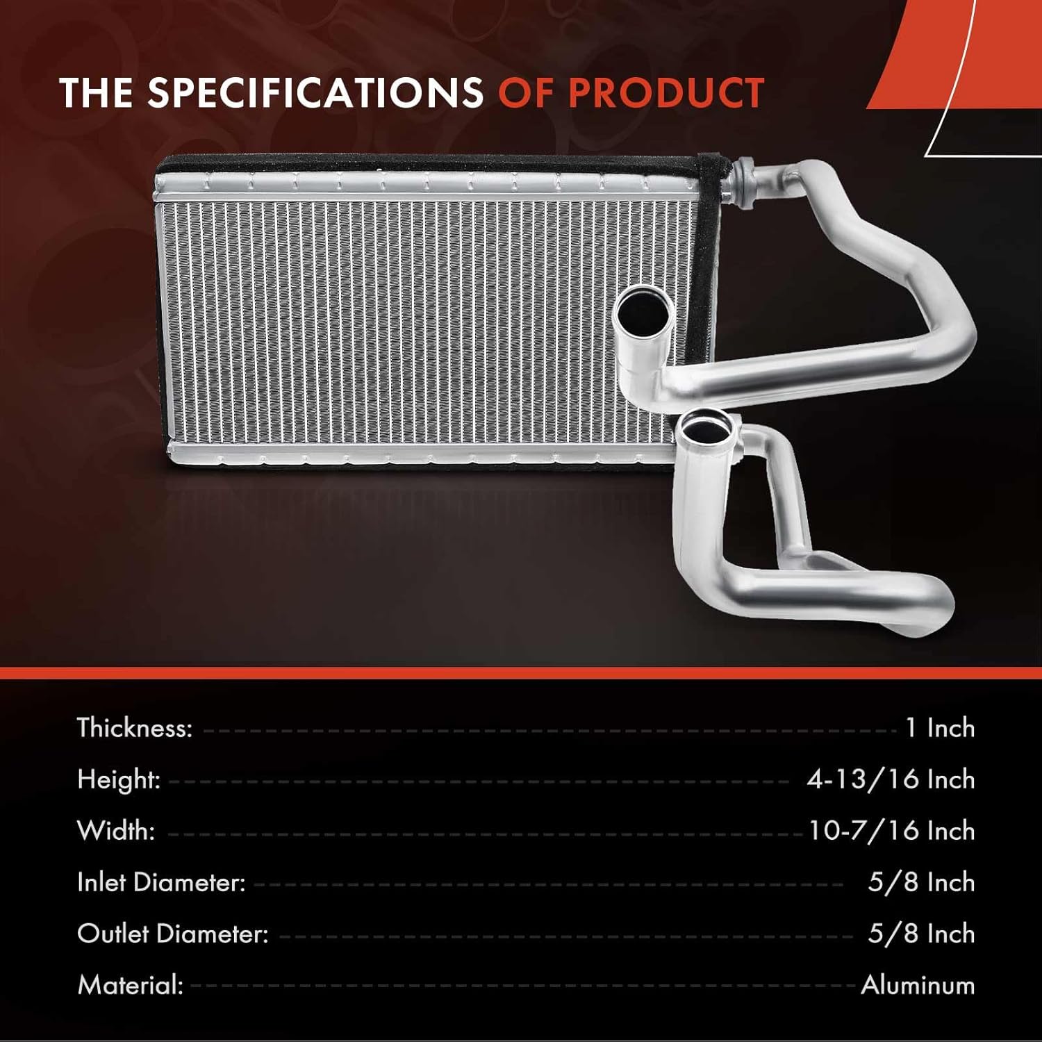 A-Premium HVAC Heater Core Compatible with Jeep Wrangler 2007-2018, Wrangler JK 2018, Sport Utility, Replace# 68004193AB