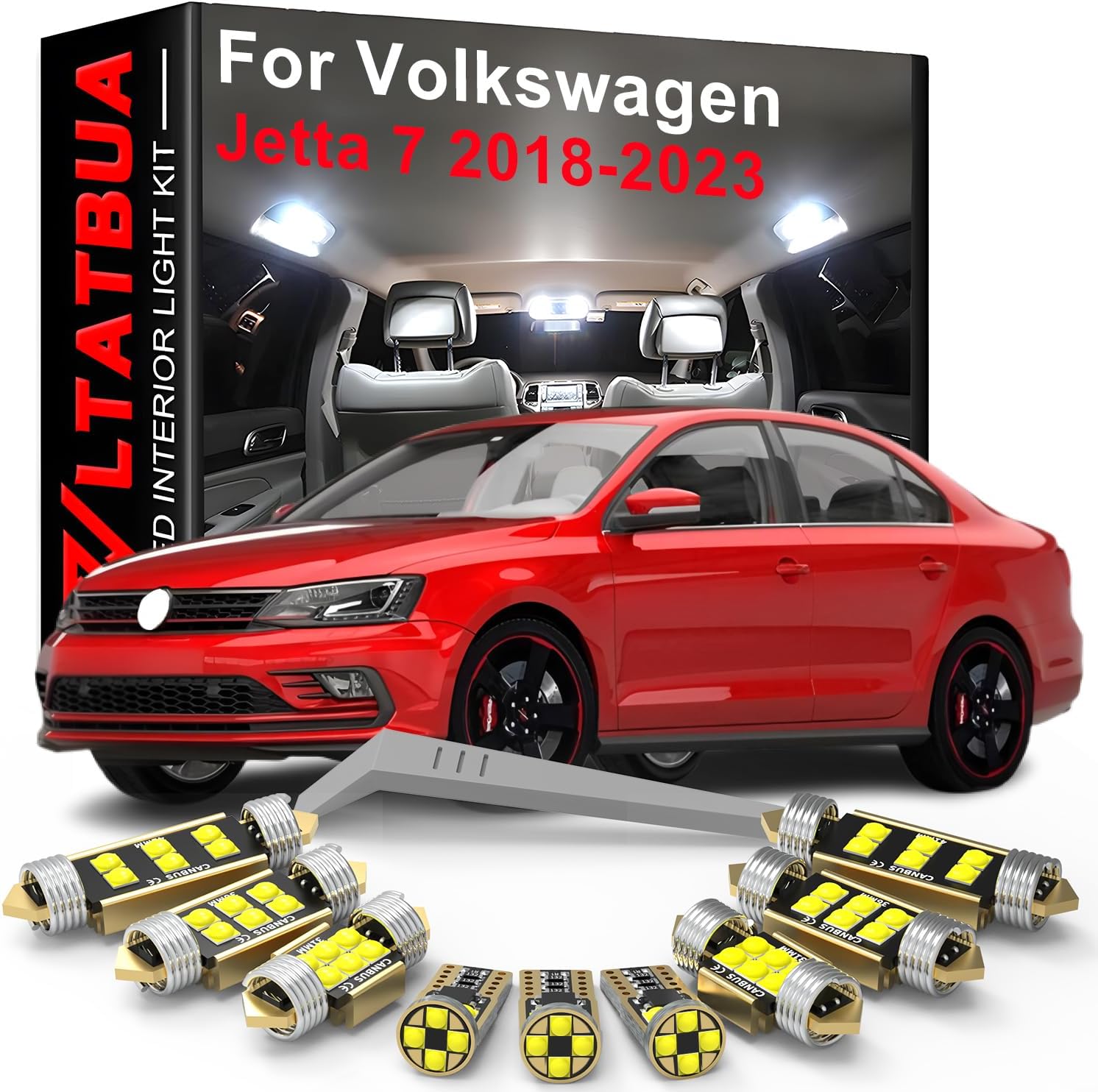 Kit de luz interior LED para Volkswagen Jetta 7 MK7 2018-2023 miniatura 1