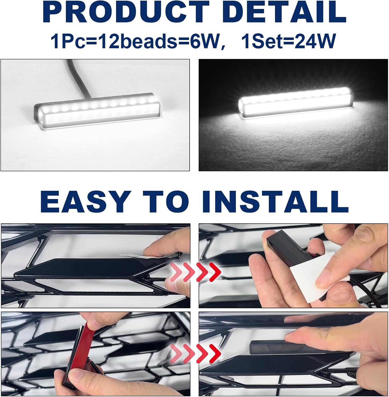 White Led Grill Lights and Smoked Fender Vent Light For Maverick Accessories 2025 2024 2023 2022 Bundle-Switchback DRL with Amber Turn Signal & Custom Grille lights