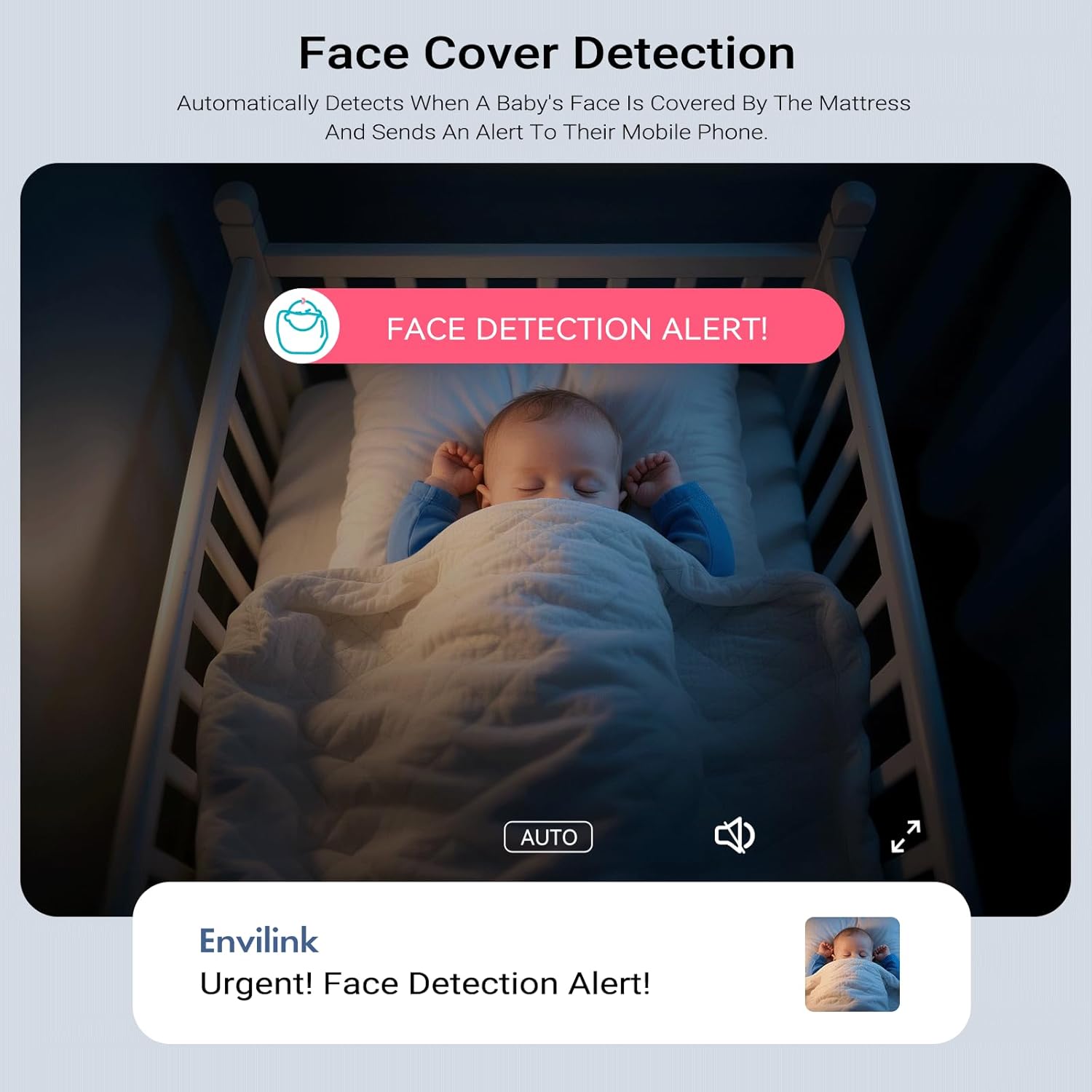 Upgrade Smart 1080P WiFi Baby Camera with APP, Video Baby Monitor with Camera and Audio, Cry Detection, Sleep Report, Night Vision, 2-Way Talk, 8 Lullabies Cloud Storage, Share to Family